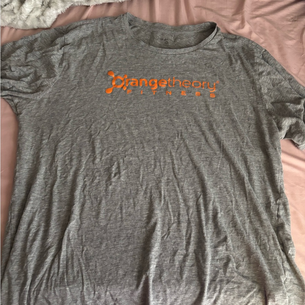 Orangetheory Heather Gray T-Shirt with Orange Logo